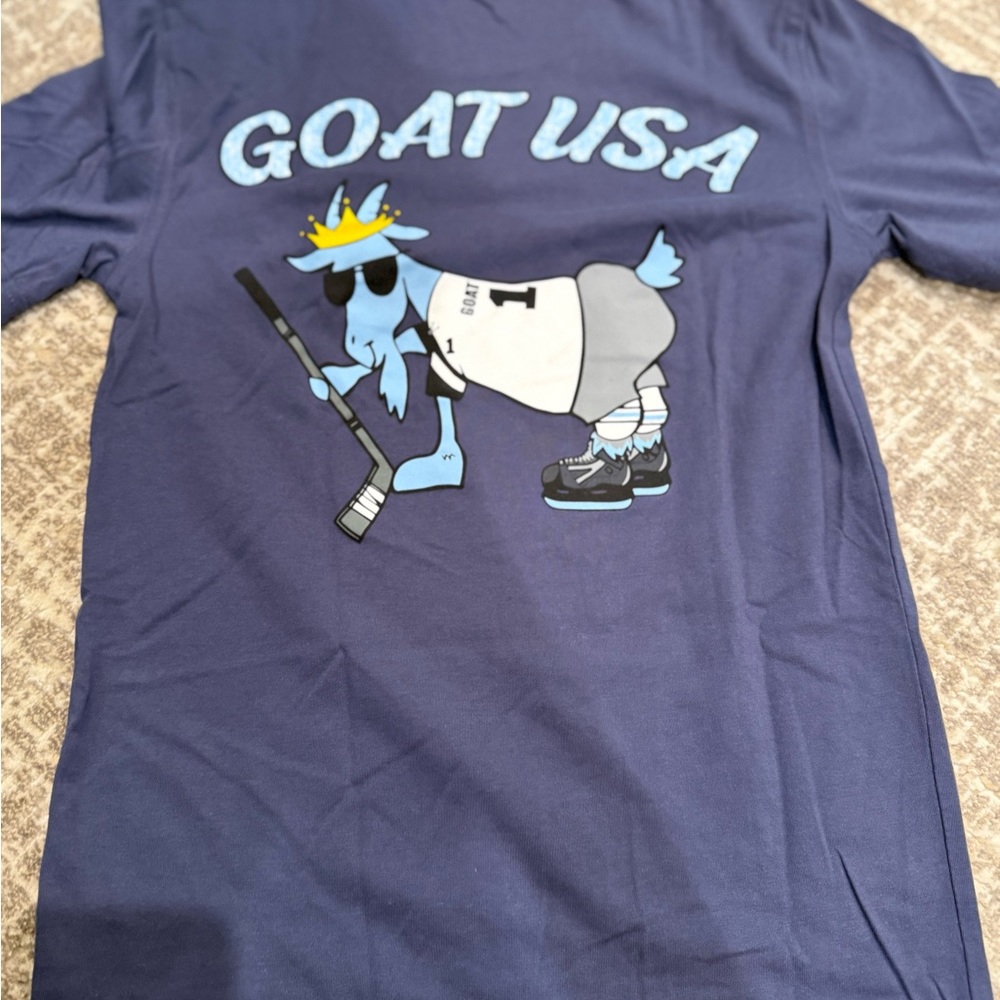 GOAT USA Navy Blue Short Sleeve Tee